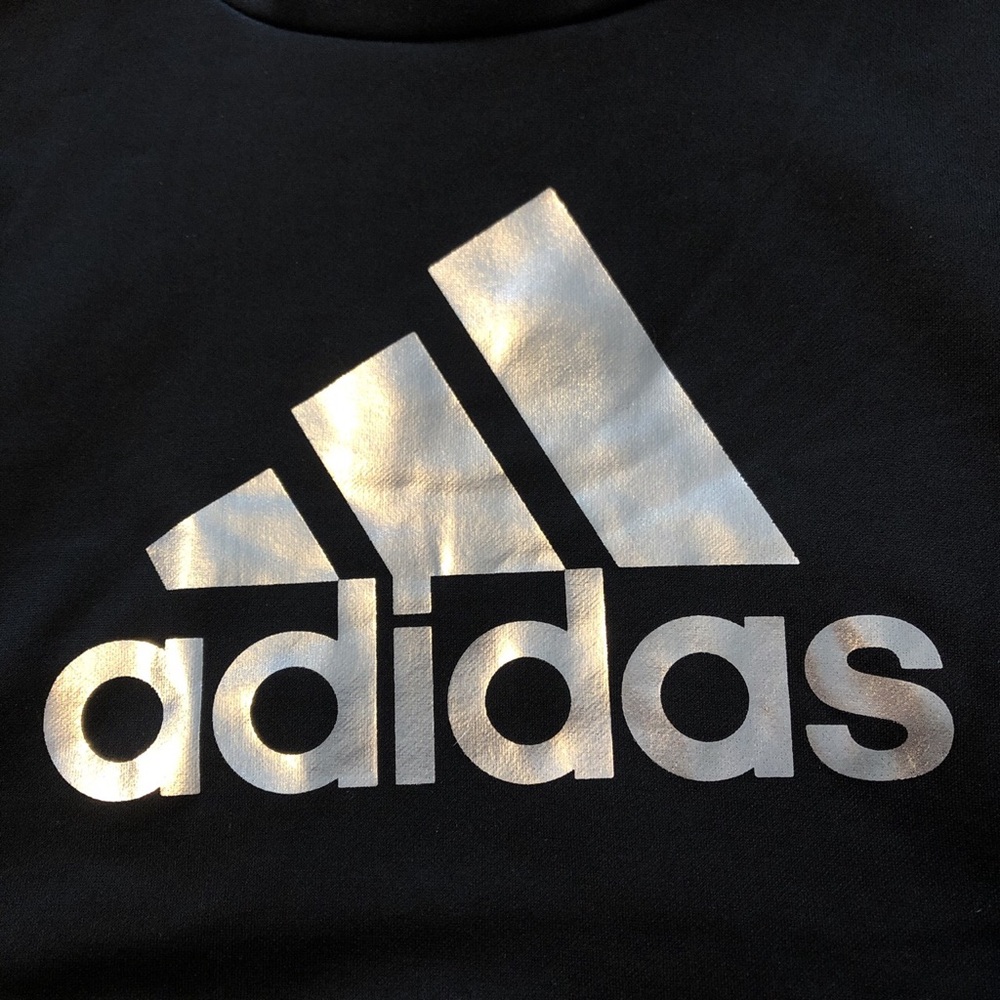 Adidas silver trefoil hoodie